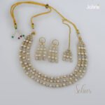 American Diamond and Pearls Necklace - Image 4