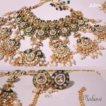 Kundan Meena Bridal Choker Set - Image 4