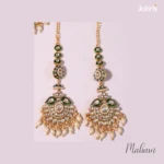 Kundan Meena Bridal Choker Set - Image 5