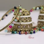 Zircon Hoops with Jhumki - Image 2