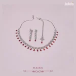 American Diamond Ruby Necklace