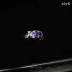 Sapphire Blue CZ Adjustable Ring - Image 2
