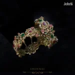 Gold Plated Navratan Openable Bangles - Image 4