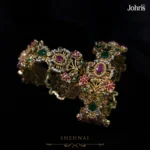 Gold Plated Navratan Openable Bangles - Image 2